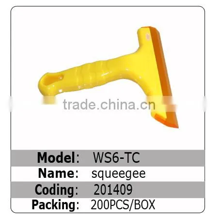Plastic wrap squeegee for cars
