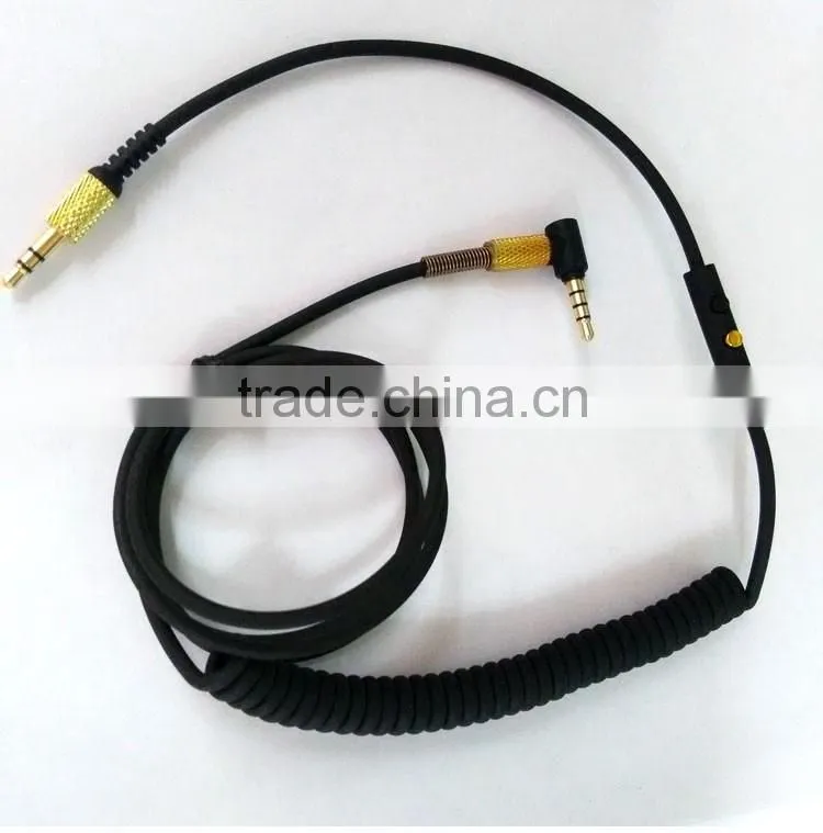 Replacement Audio Cable for Marshall Major II Monitor Headphone Cord with Remote Microphone Volume Control for iphone Samsung