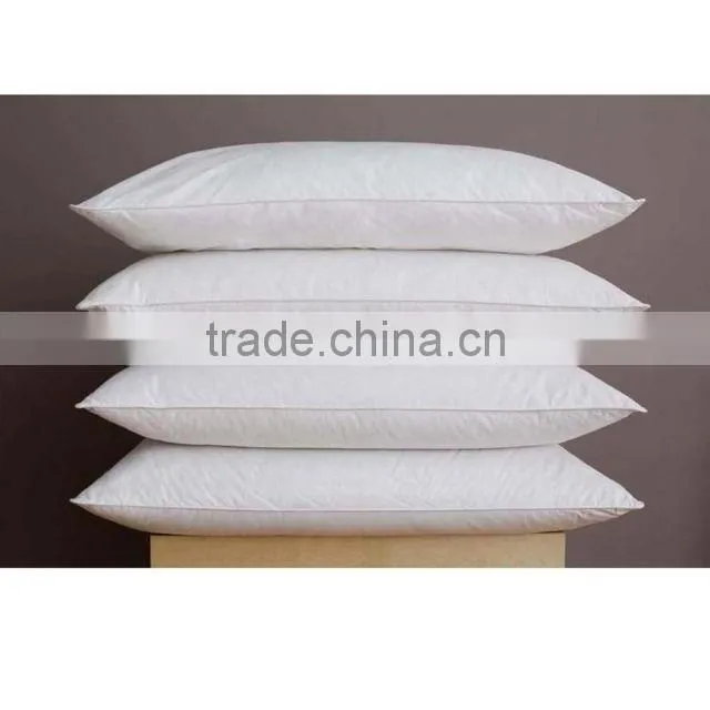 cheap german piping 2-4cm washed white goose feather pillow