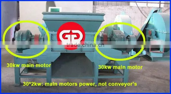 Widely used complete models double shaft home wood shredder