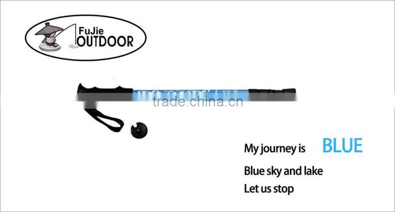 2015 Cheap High Quality Carbon Fiber Walking Stick With Quick Lock For Climbing