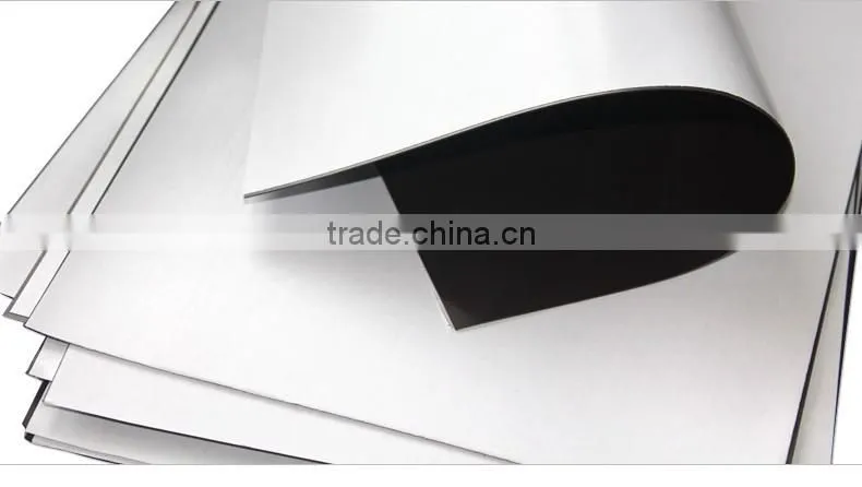 A4 size 1mm thick self-adhesive fridge magnets material strong magnetic sheet rubber magnet board