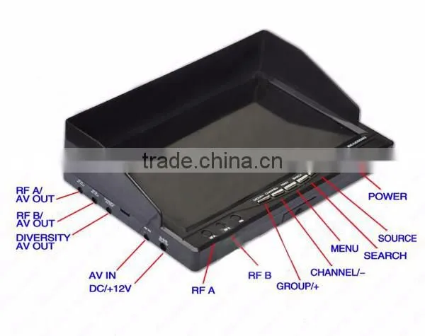 RX-LCD5802 5.8GHz 40CH No Blue Screen FPV Monitor with Receiver