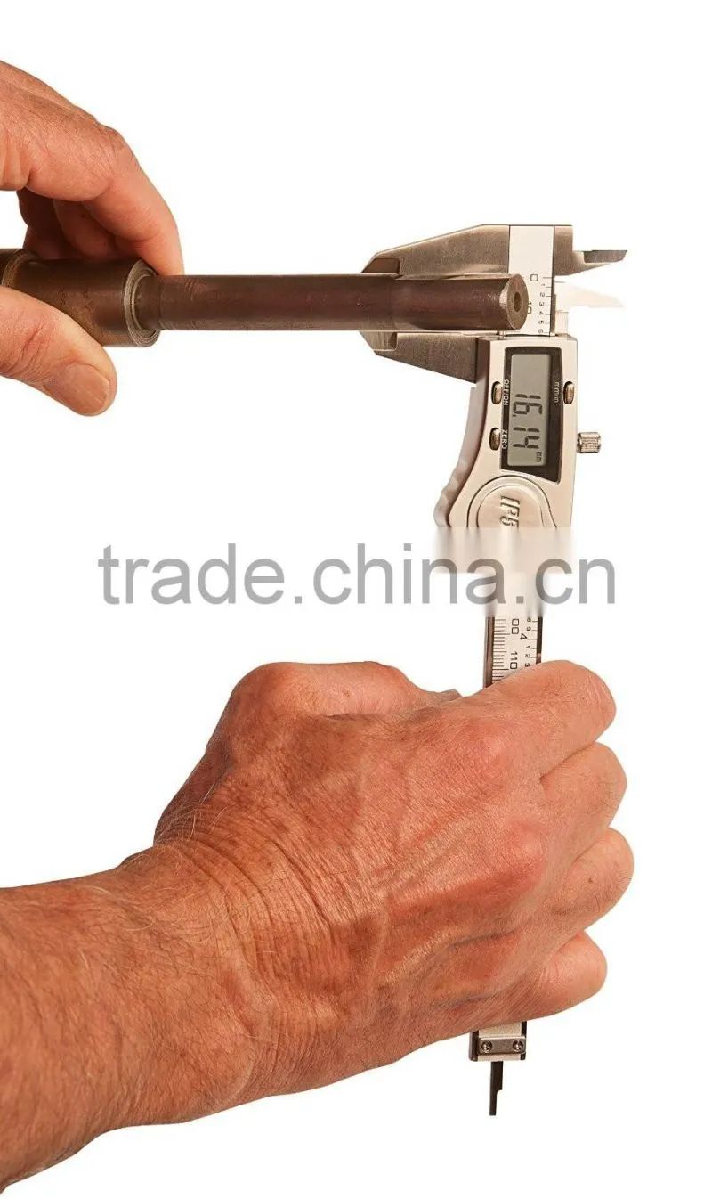 Digital Caliper, Water Resistant, Fractions, 6"/150mm, Durable Stainless Steel