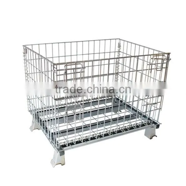 high quality steel pallets triple step foldable cage