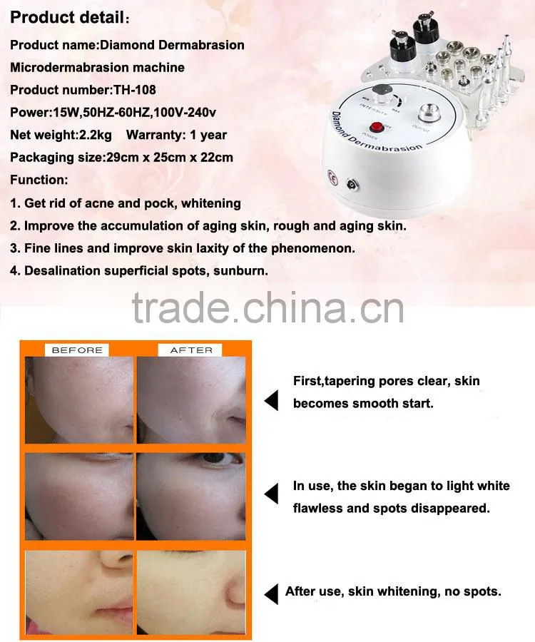 Professional diamond dermabrasion machine remove dead skin whitening black dermabrasion machine