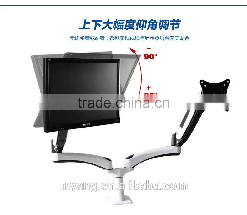 Wholesale H-Quaility Universal Two Head Desktop LCD Mount/LCD Table Bracket
