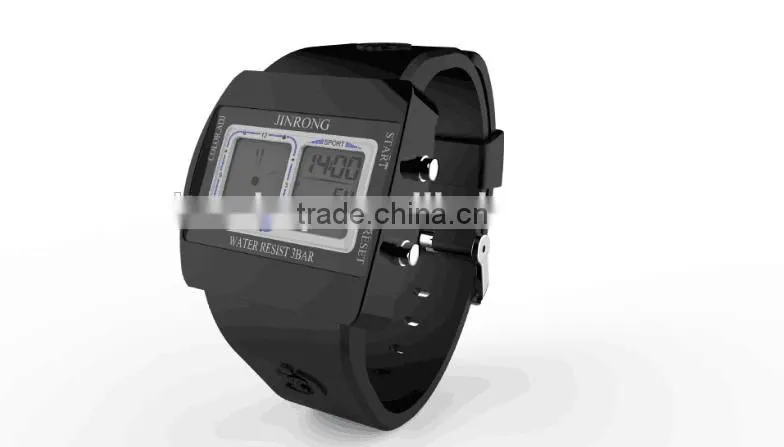 Dual Display Wrist Watch For Men, Fashion High Quality Men's Watch, Men Watch With LED Backlight/ Alarm Clock