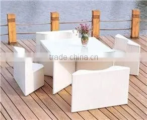 Modern dining room furniture rattan dining table and chair