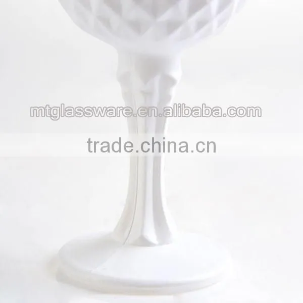 wholesale colorful candle holder crystal long stem wine glass