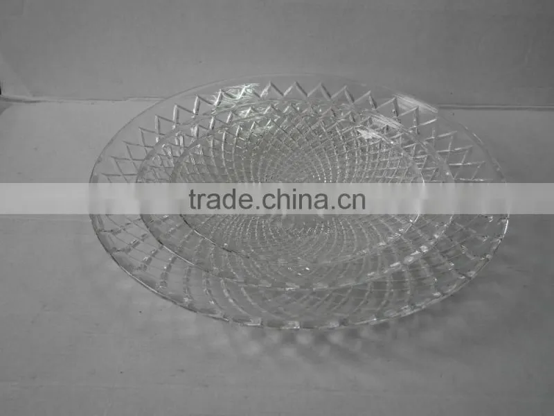 hot selling diamong glass dish for dining set