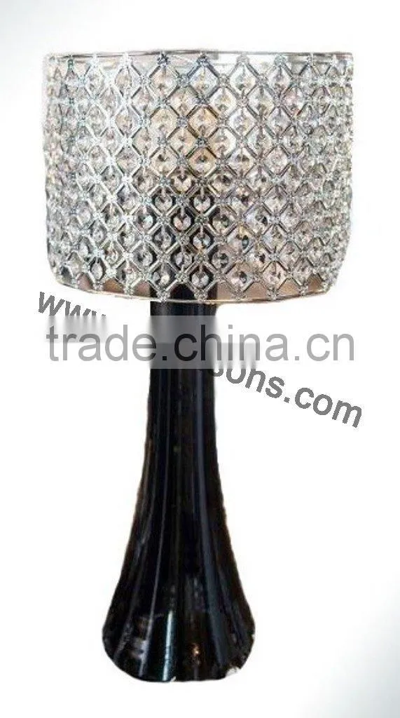 round crystal tea light candle holder
