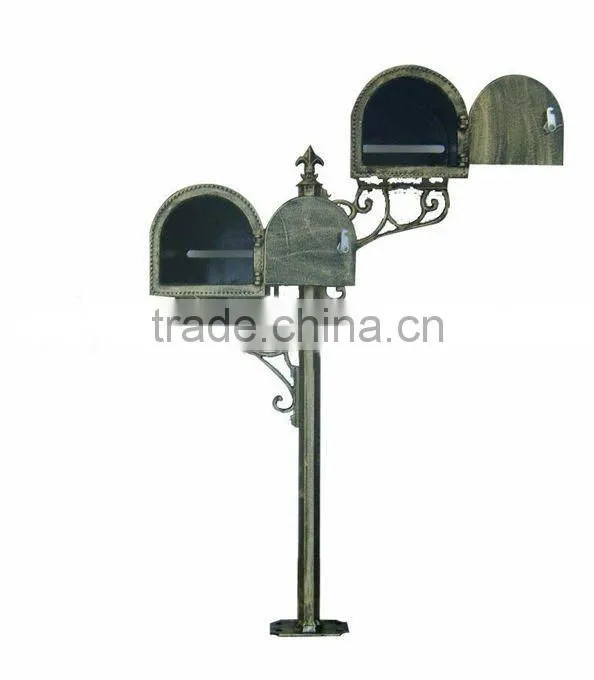 standing cast aluminum mailbox