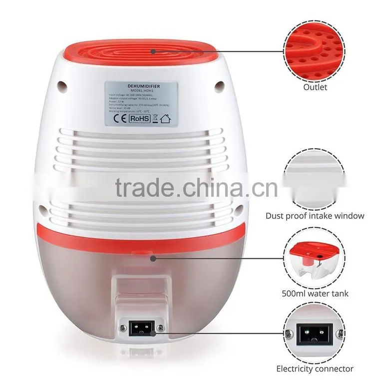 22W Semiconductor Dehumidifier 500ml Air Dryer Moisture Absorber 451615