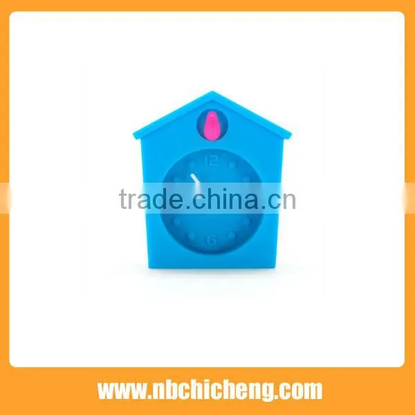 Houses Shape Small Needles Silicone Travel Alarm Clock