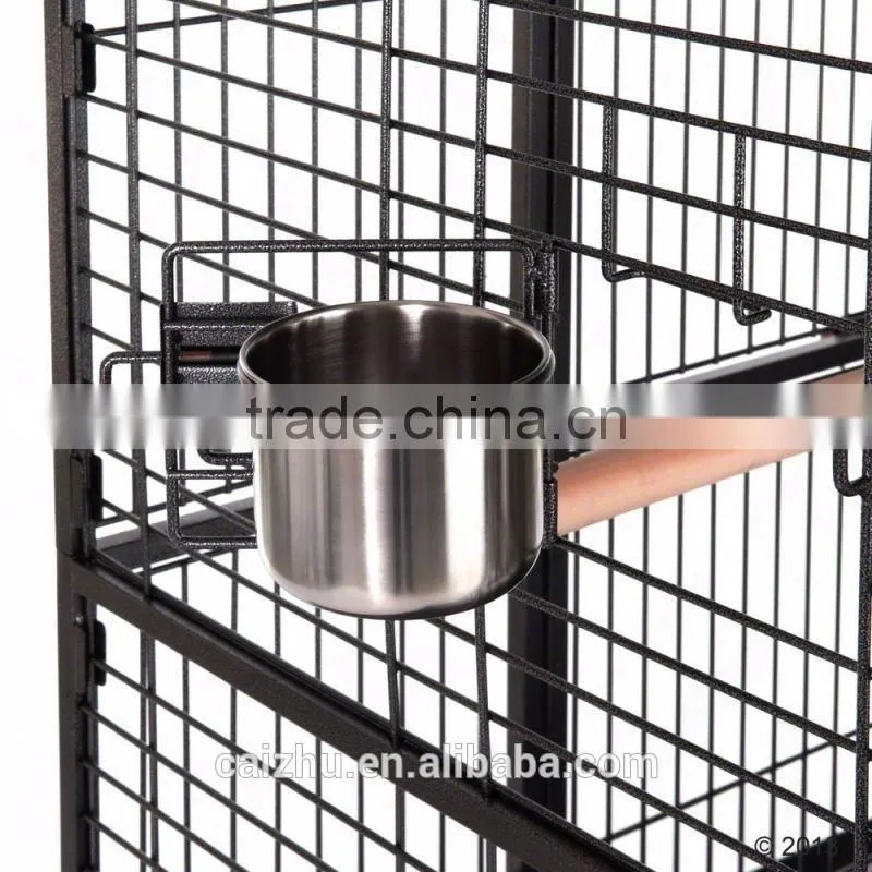 X Large 178cm Play Top Roof Parrot Aviary Bird Cage Perch Ladder On Wheels