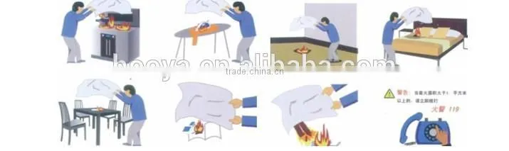 1*1m Fire Blankets in a red bag