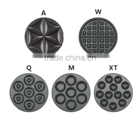 changeable sandwich maker waffle maker 1000w