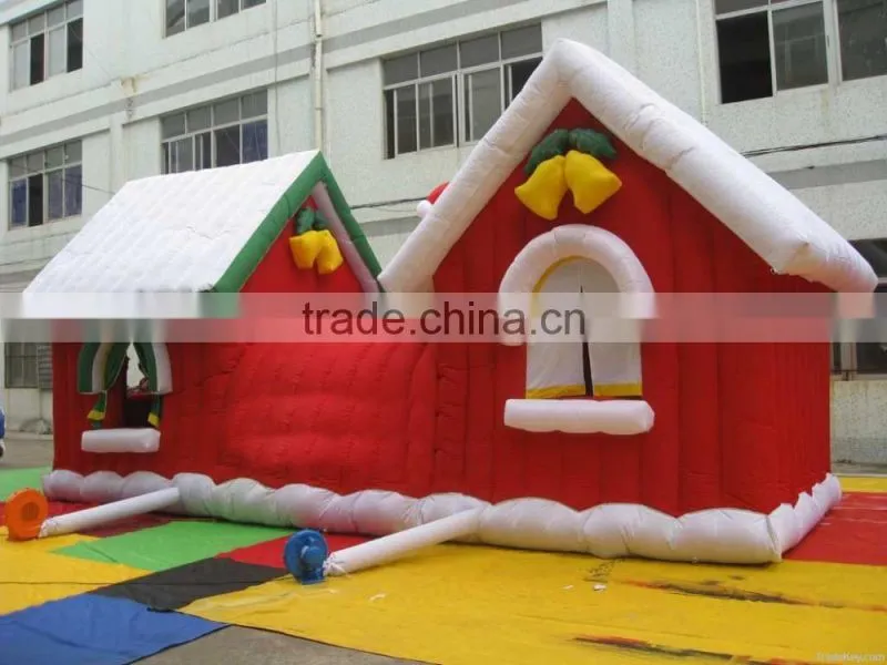 Merry Christmas inflatable Santa House with customized size and shape