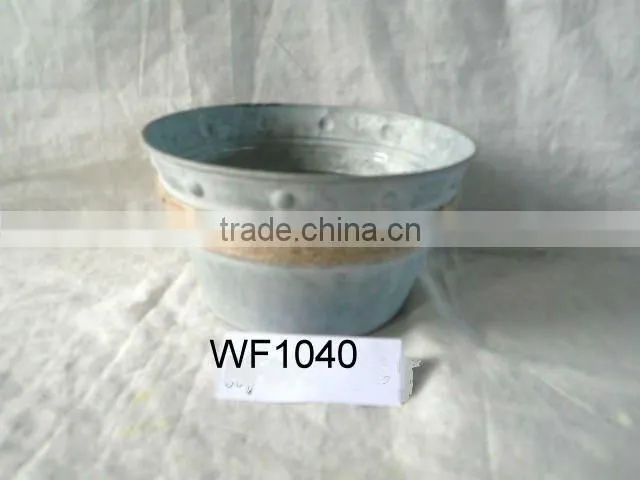 tin metal garden flower planter pot WF1026