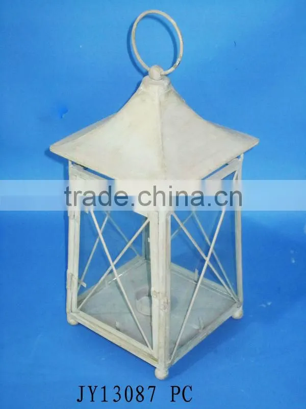 Recycled shabby chic metal lanterns candle holder for home and garden decoration