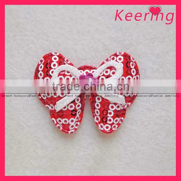 Buterfly red ribbon bow for children kids bag dresses WFL-089