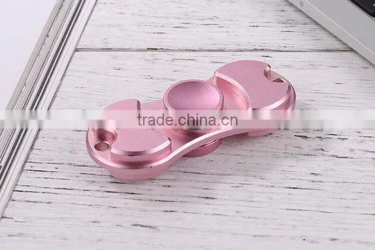 Wholesale OEM Finger Toy Anti Stress Tri Hand Fidget popular edc Spinner Toys/ light hand spinner toys/ rose golden spinner toy