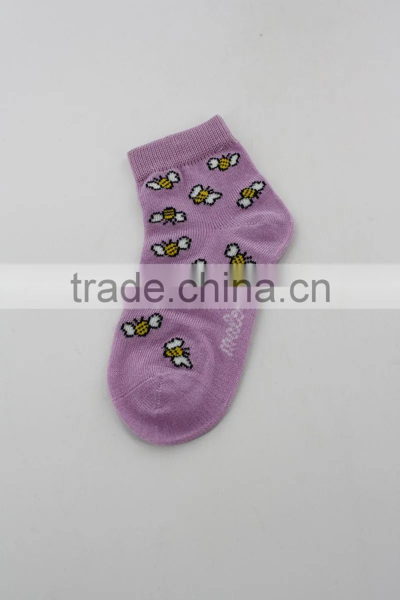 Summer season thin mercerized cotton yarn ankle sneaker socks girl