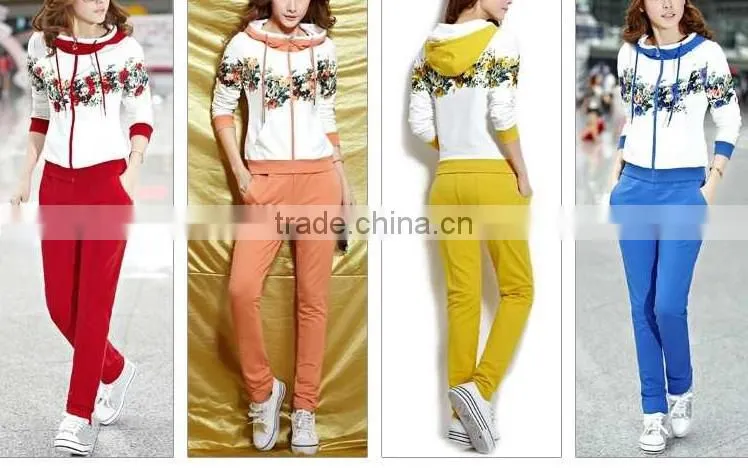 women casual clothing sets jogging printing track suit home dress OEM china