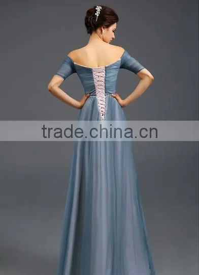 elegant long sleeve long fashion lady dress