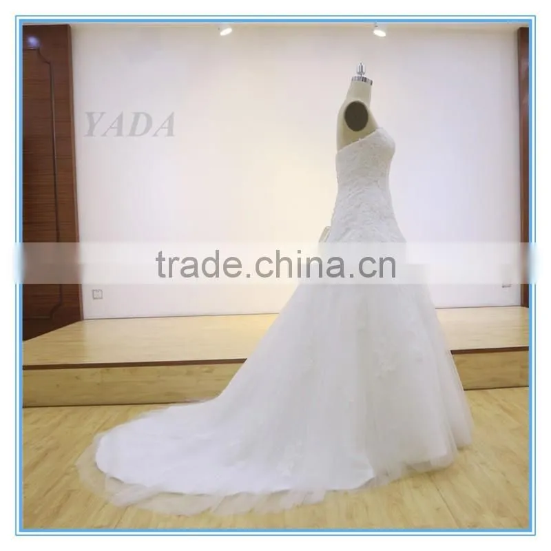 New Design Ladies Off-shoulder Slim Mermaid Tail Wedding Dress Full Dress