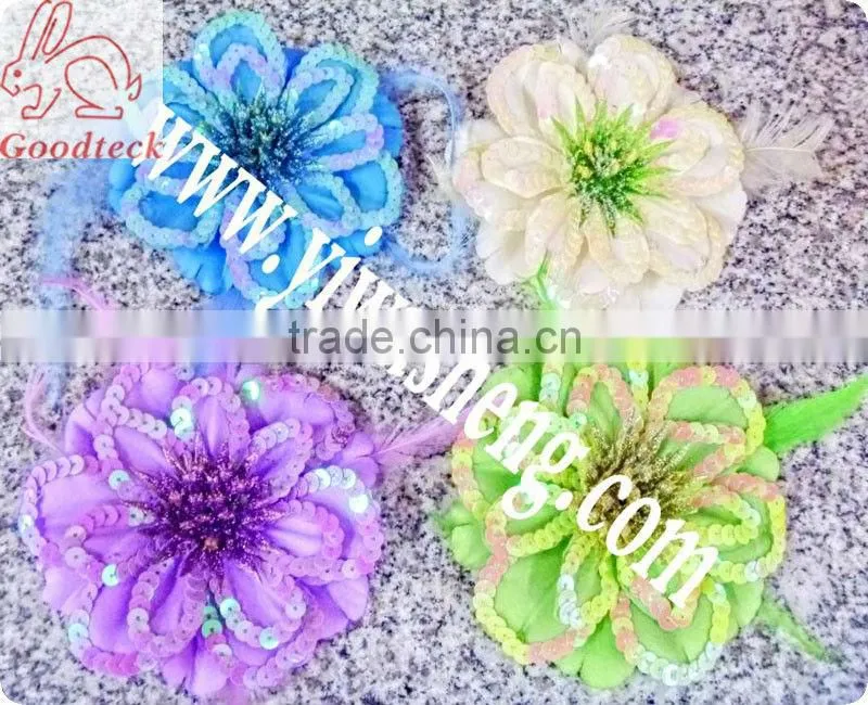 sequin lime green daisy flowers