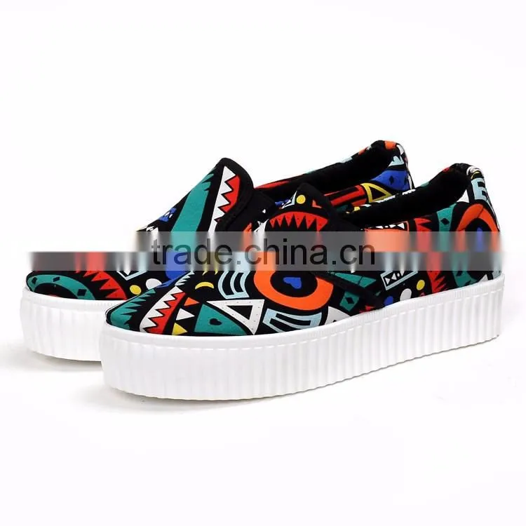 2016 women flat shoes canvas slip on shoes from china shoe factory