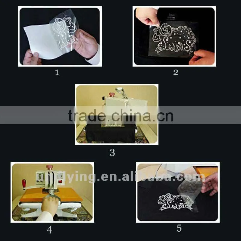 Diamond shape rhinestone hot fix motif designs