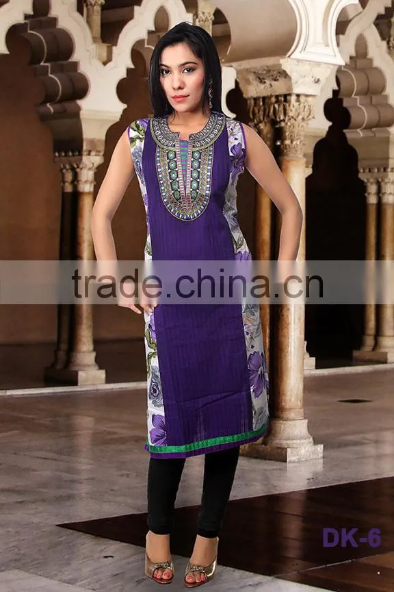Black & White Latest kurti designs for girls for stitching 2014
