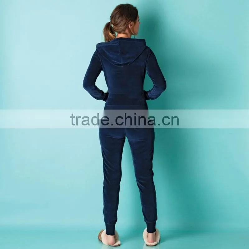 New design cotton printing ladies suit ,tracksuit custom