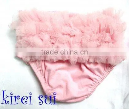 Light Pink Baby Ruffles Chiffon Bloomers Panties T6