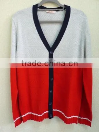 The round neck button stripes pullover casual men knitted sweater men (Maco Johnston)