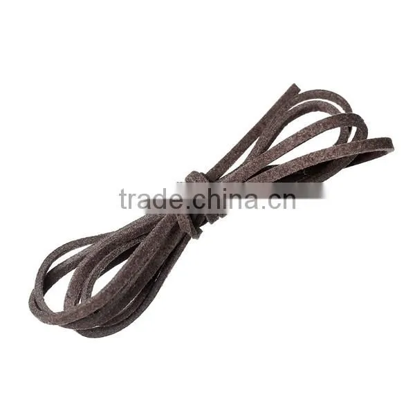 Velvet Suede Jewelry Rope Cord Coffee 2.5mm( 1/8") x 1mm, 20 M