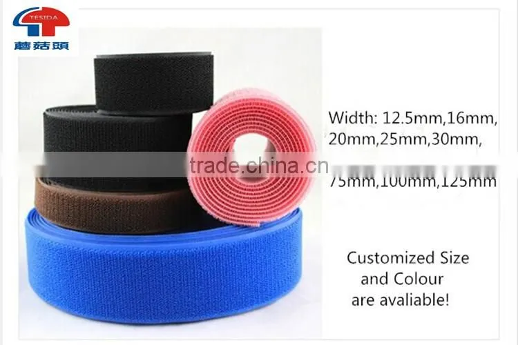 Black and White Nylon Un-napped Loop fastener tape with Higher Cycle Life