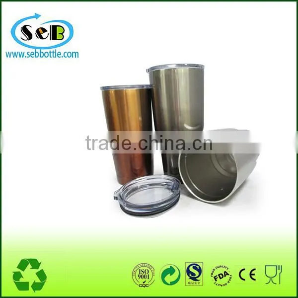 LFGB,FDA,SGS Certification and Eco-Friendly Feature wholesale 20oz/30oz stainless steel cooler tumbler with pull and push lid