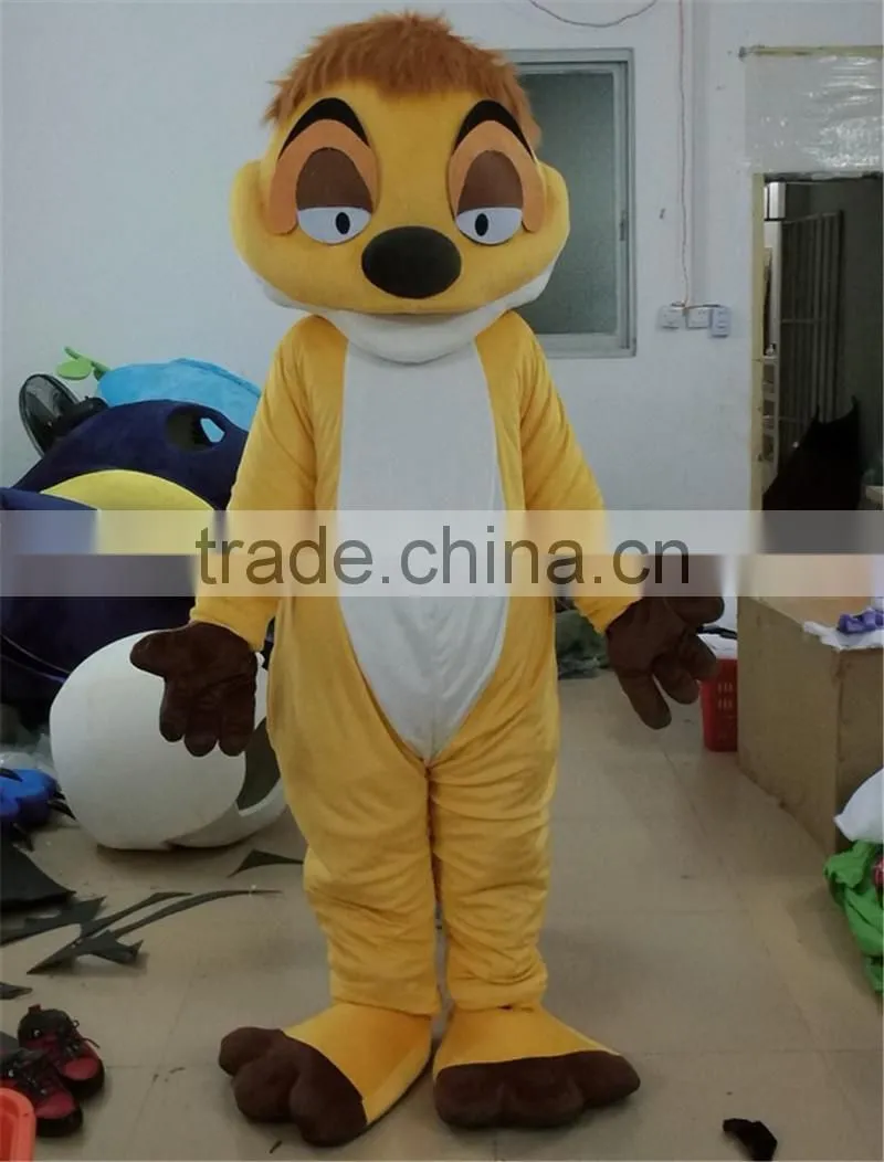 EVA plush material timon mascot costume head with cooling fan timon mascot for adult