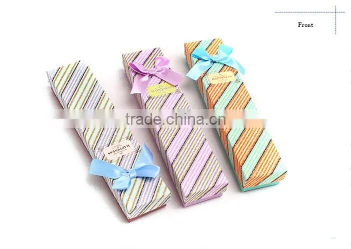 Jewelry Necklace Bracelet Present Bowknot Gift Display Box Case, Rose Flower Paper Gift Box