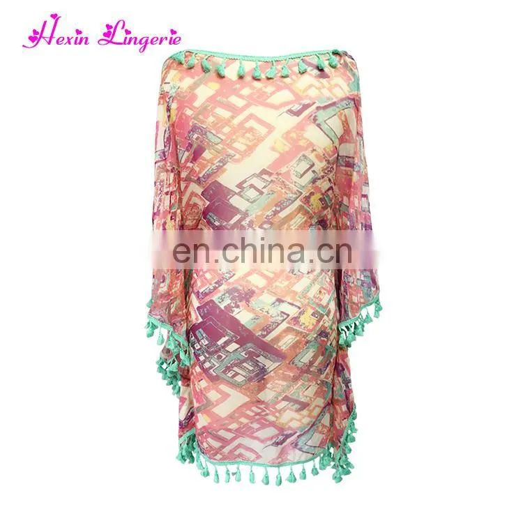 Wholesale Summer Floral Off Shoulder One Size Ladies Beach Dress