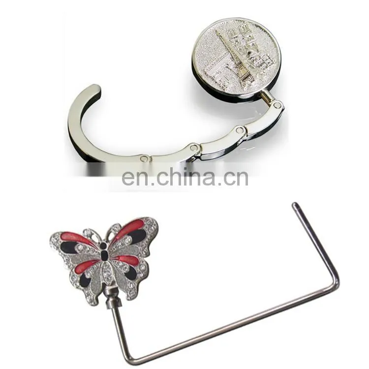 Pink metallic blank purse hanger purse hook