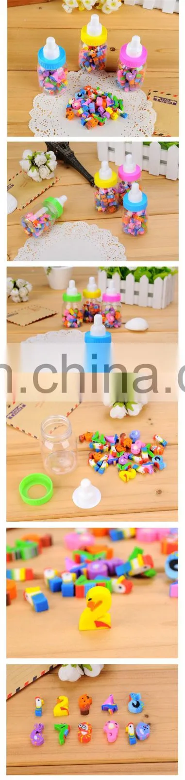 creative stationery rubber /colorful carton feeding-bottle Eraser for children study