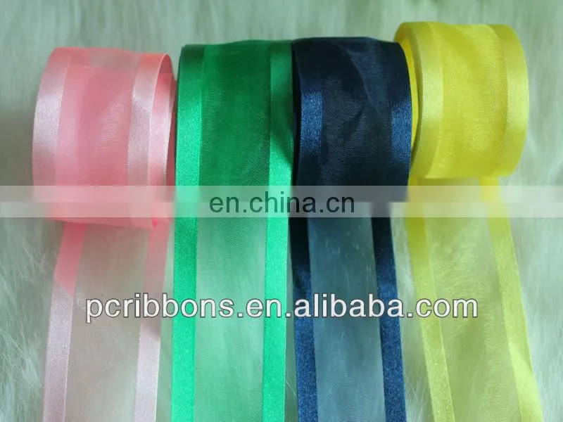 100% pure silk organza ruffled ribbon