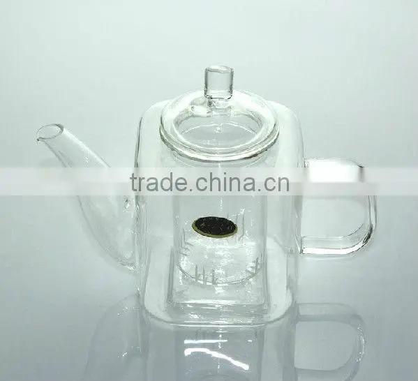 500ml Double Walled Glass Teapot With Filter