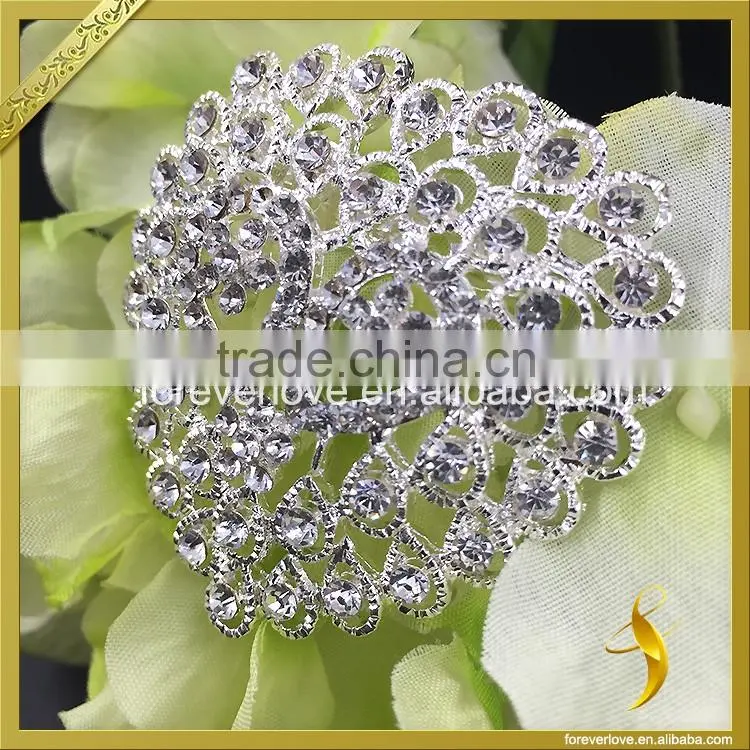 Wholesale bridal heart shaped crystal ornaments rhinestone brooches for women FB-083