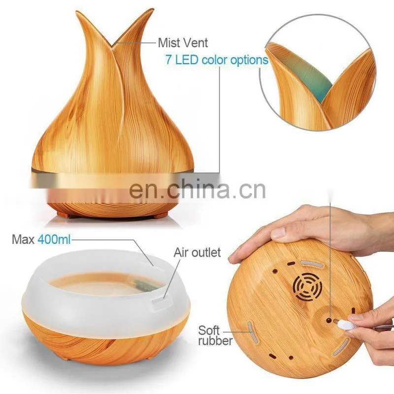 Home appliance wooden grain aroma diffuser mini humidifier air purifier oil diffuser aroma essential